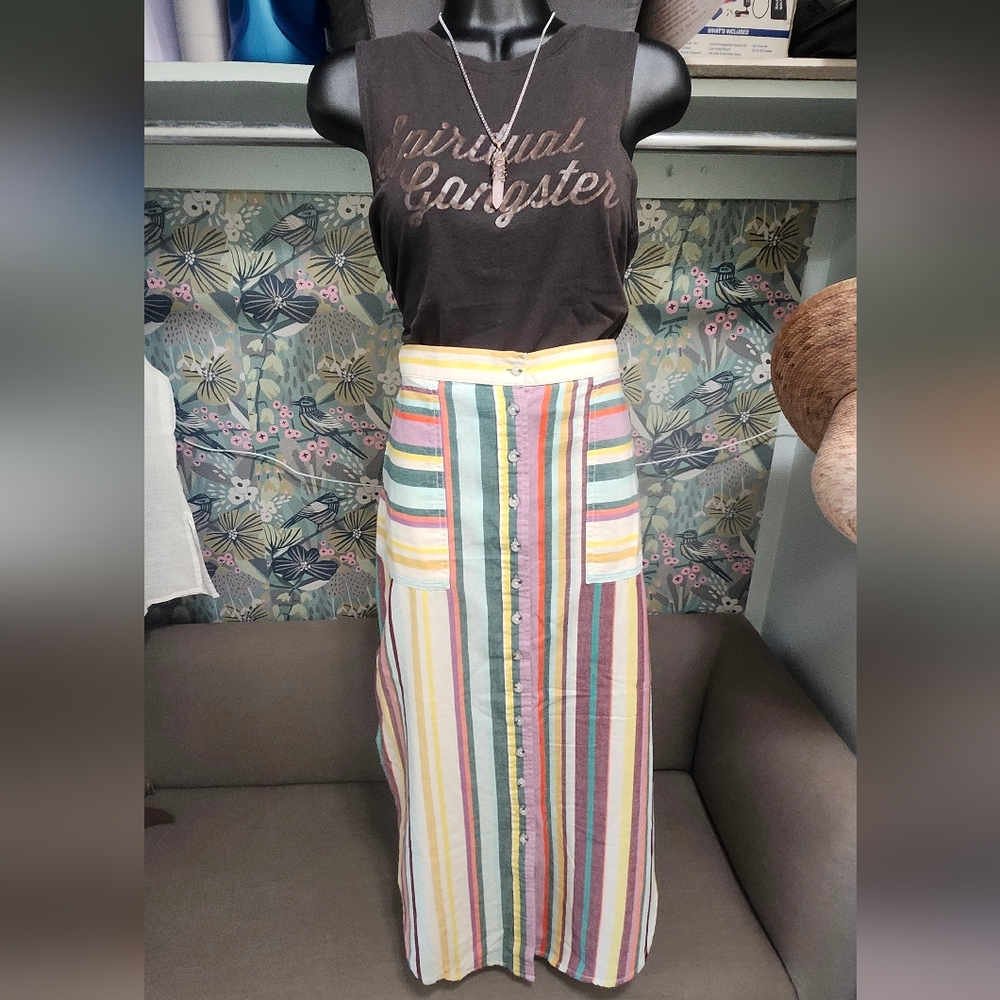 Kavu Vonn Striped Maxi Skirt FREE SHIPPING